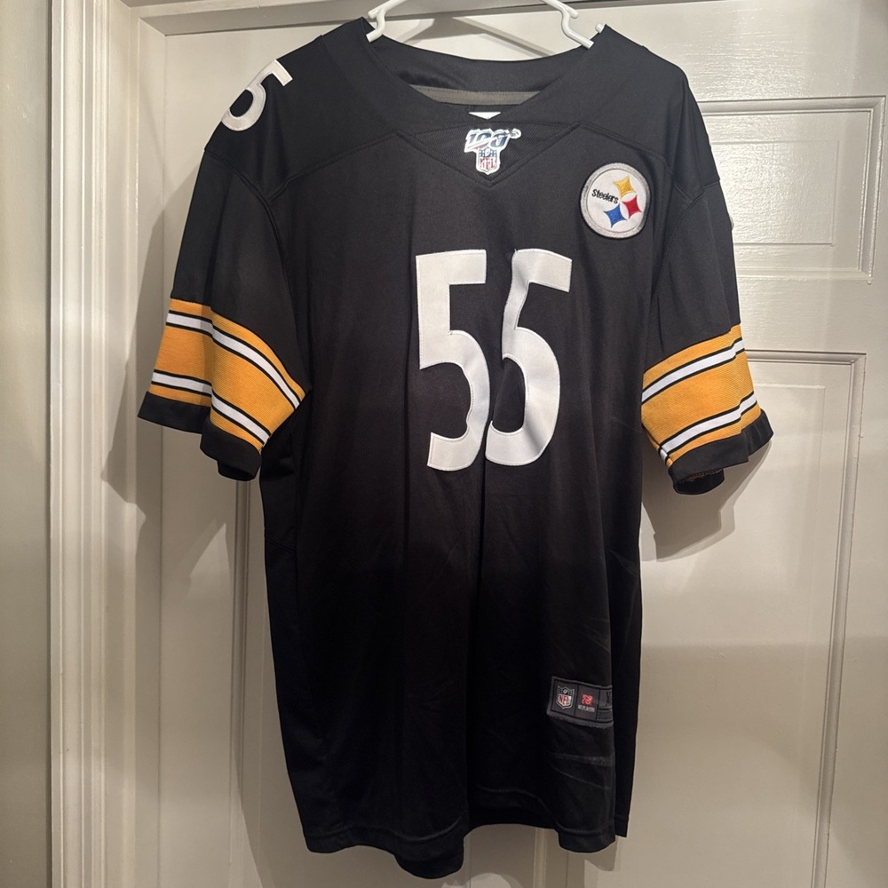 NIKE ON FIELD 100TH ANNIVERSARY 'DEVIN BUSH' BLACK JERSEY/SIZE LARGE/PRE-OWNED